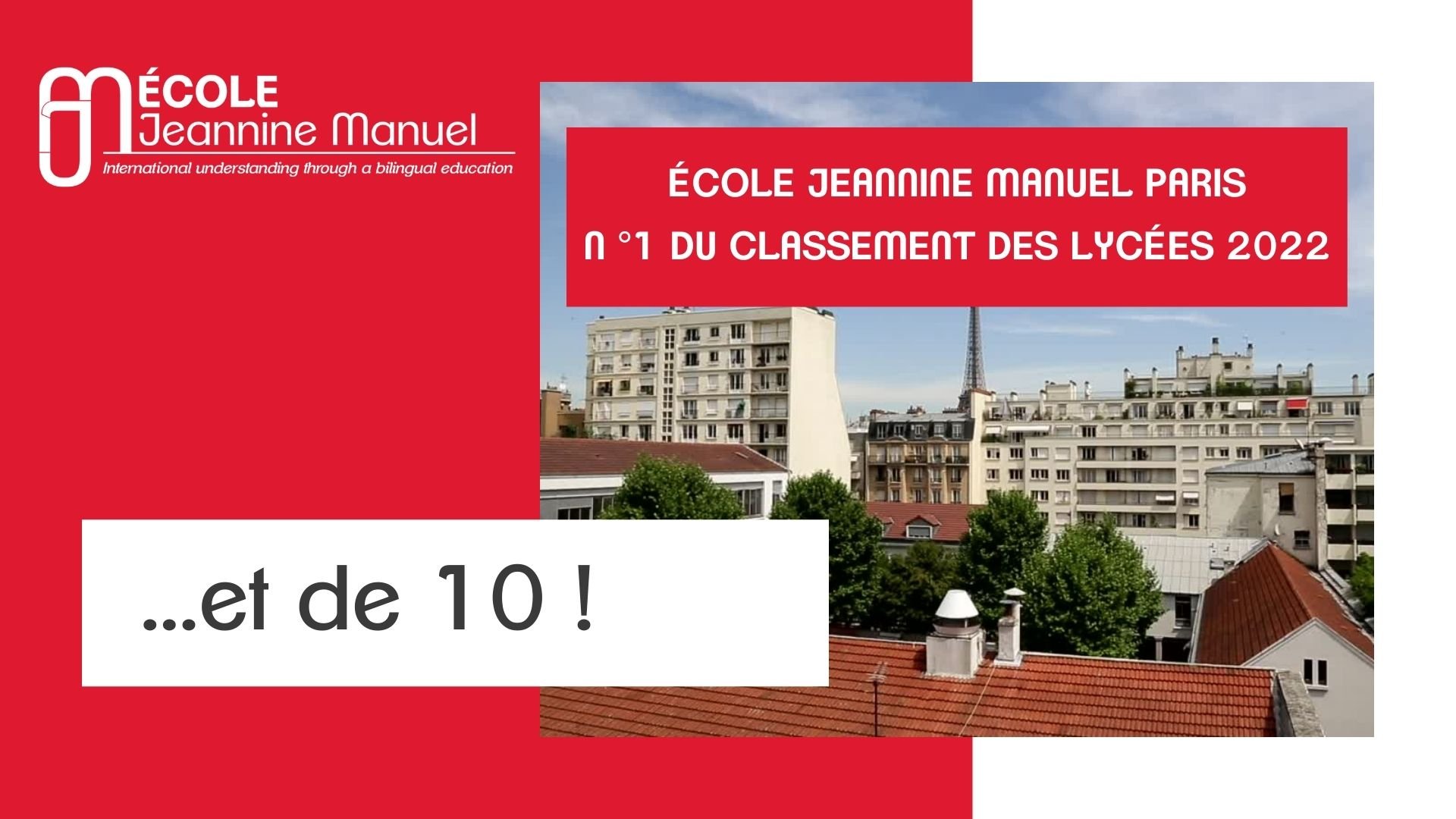 L’École Jeannine Manuel nº1 au classement des lycées 2022